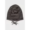 Knitted balaclava with ties