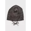 Knitted balaclava with ties
