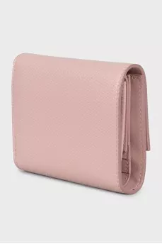 Розовый кошелек из кожи