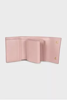 Розовый кошелек из кожи