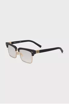 Сонцезахисні окуляри прямокутної форми з логотипом