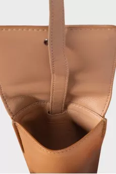 Brown phone case with strap