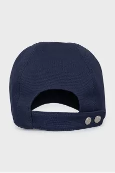 Blue cap with embroidery