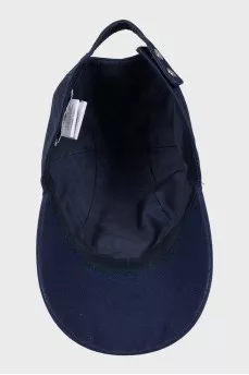 Blue cap with embroidery
