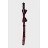 Men's pine-colored silk bow tie