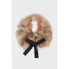 Dyed fur collar