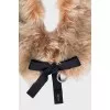 Dyed fur collar