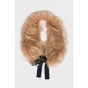 Dyed fur collar