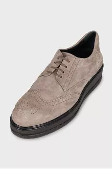 Brown suede brogues