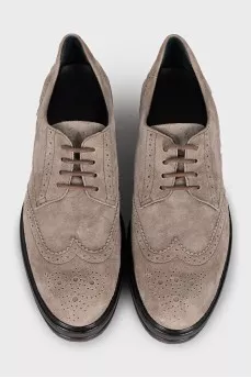 Brown suede brogues