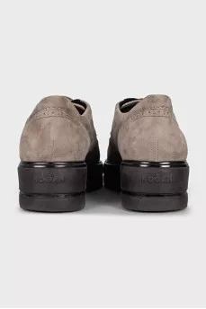 Brown suede brogues