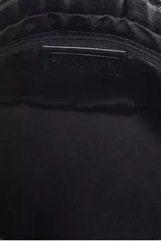 Black patent leather shoulder bag