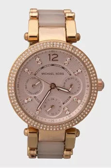Watch decorated with rhinestones