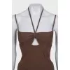 Brown fitted top
