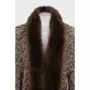Brown cardigan with fur