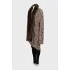 Brown cardigan with fur