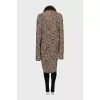 Brown cardigan with fur