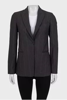 Gray jacket with wide stripes
