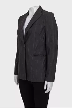 Gray jacket with wide stripes