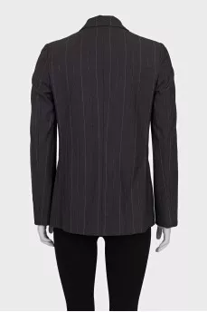 Gray jacket with wide stripes