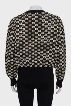 Sweater with a signature print
