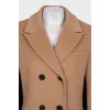 Two-tone double-breasted coat