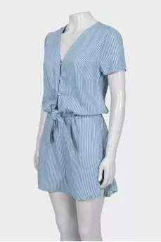 Striped jumpsuit with tag