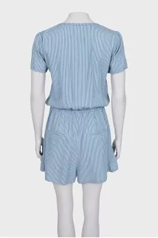 Striped jumpsuit with tag