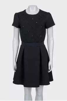 Black fitted embellished dress