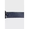 Men's blue canvas and leather belt