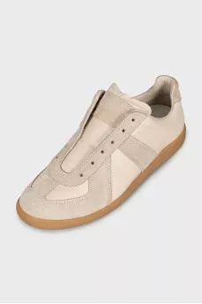 Replica leather sneakers