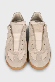 Replica leather sneakers