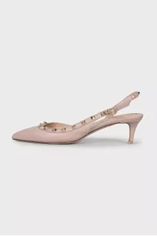 Кожаные туфли с фирменным декором Rockstud