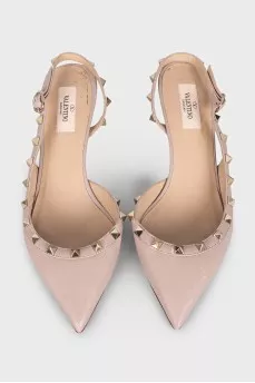 Кожаные туфли с фирменным декором Rockstud