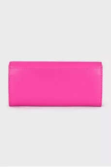 Leather wallet with brand logo