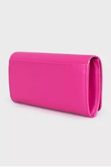 Leather wallet with brand logo