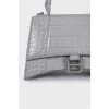 Hourglass embossed leather bag