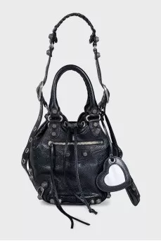 Black Le Cagole bucket bag