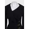 Wool cardigan with hooks
