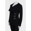 Wool cardigan with hooks