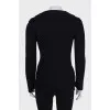 Wool cardigan with hooks