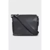 Men's rectangular leather bag