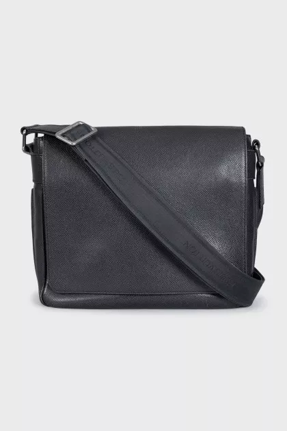 Men's rectangular leather bag