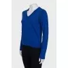 Blue wool pullover