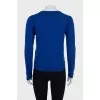 Blue wool pullover