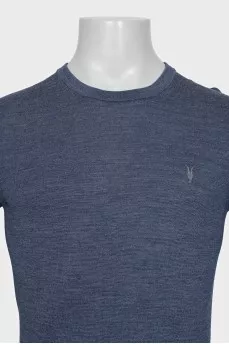 Men's blue wool jumper