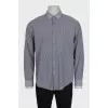 Men's gray checkered shirt