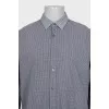 Men's gray checkered shirt