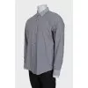 Men's gray checkered shirt
