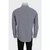 Men's gray checkered shirt